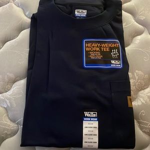 Mens long sleeve work shirt wicking and anti odor brand new